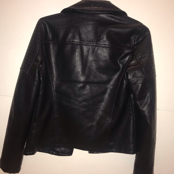 Topshop Women’s Leather Jacket Size 6 - New! - Picture 5 of 6